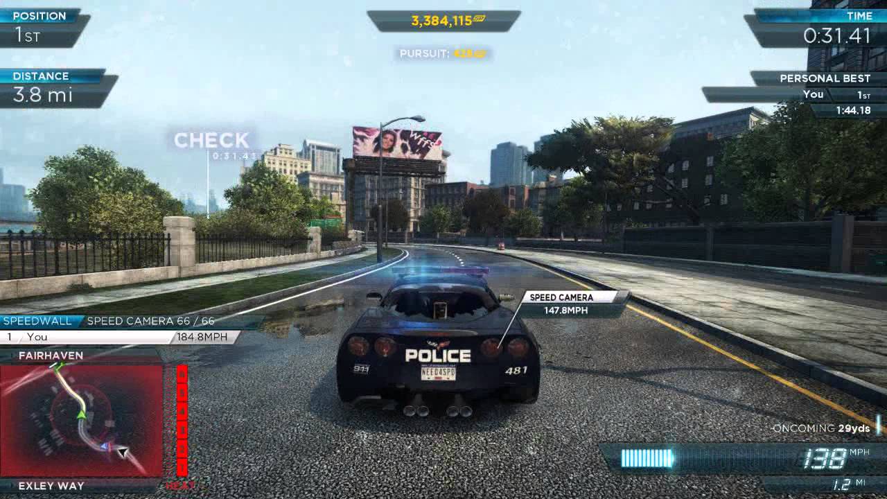 Strategi mengejar polisi di Need for Speed: Most Wanted