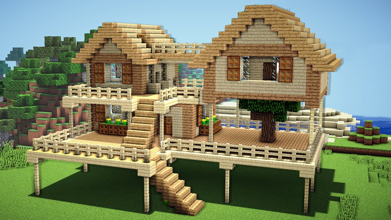 Minecraft house build survival tutorial